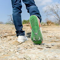 2Pcs Hiking Boot Crampons Shoe Chains Ice Traction Outdoor Anti Slip Snow Spikes Climbing Chains Snow Guards for Metal Roofs