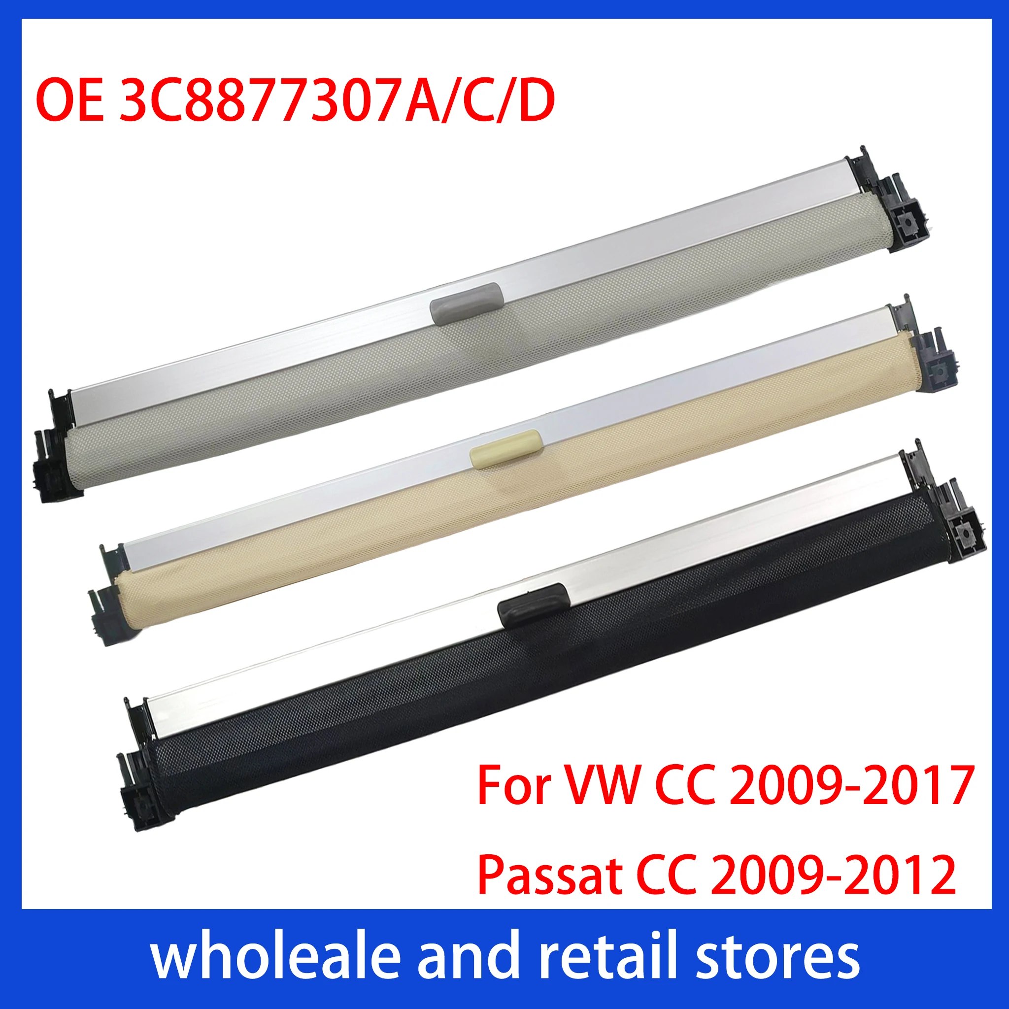 Sunroof roller assembly Black/Gray/Beige 3C8877307A 3C8877307C 3C8877307D DM4 AK1 4L2 For VW CC 2009-2017 Passat CC 2009-2012
