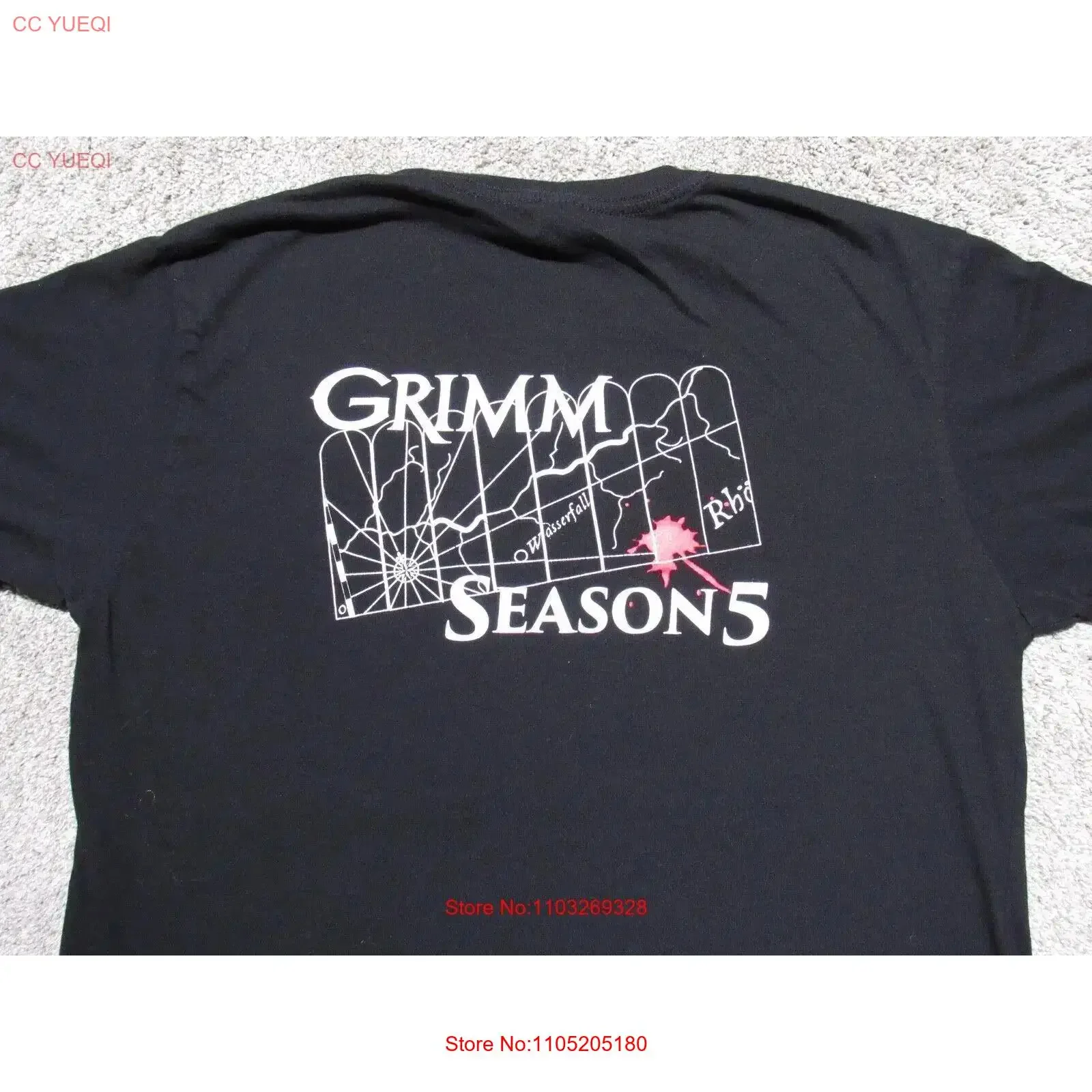 GRIMM TV SHOW Season 5 Costumes T SHIRT Mens SMALL Portland OR PDX Series Promo vintage Washed Versatile Casual homme