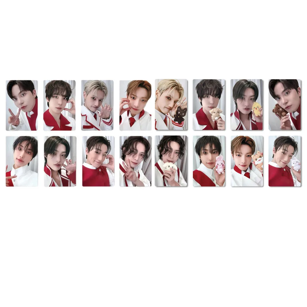 2026 ATEEZ 8Pcs/Set Two Sides Selfie Lomo Cards Yunho Seonghwa Wooyoung San Fashion Glossy Photocards Fans Birthday Collectibles