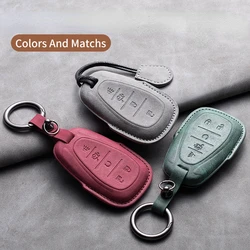 4/5 Buttons Leather Car Key Case Cover for Chevrolet Chevy Camaro Cruze Malibu 2016 2017 2018 2019 2020 Spark Sonic Onix Equinox