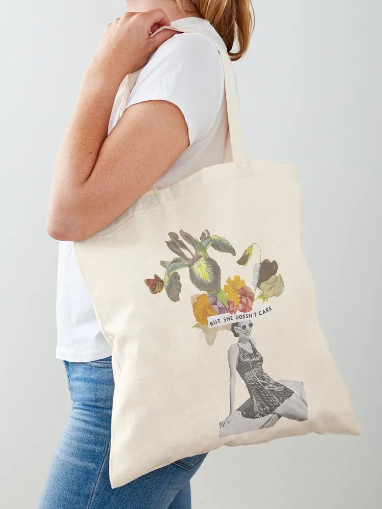 

Flower Lady I (but she doesn't care) Tote Bag Lady bag bags woman 2025 shopping cart bags supermarket folding bag