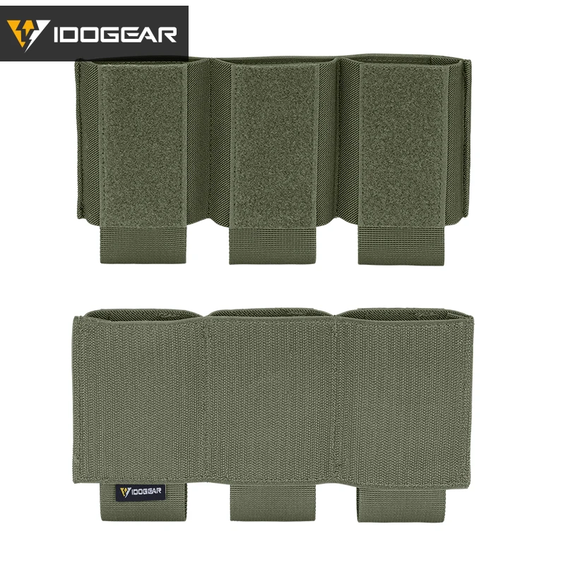 IDOGEAR Tactical Triple Mag Pouch Hook Loop Elastic Quick Access Excellent Retention Compatible Various Platforms 3598