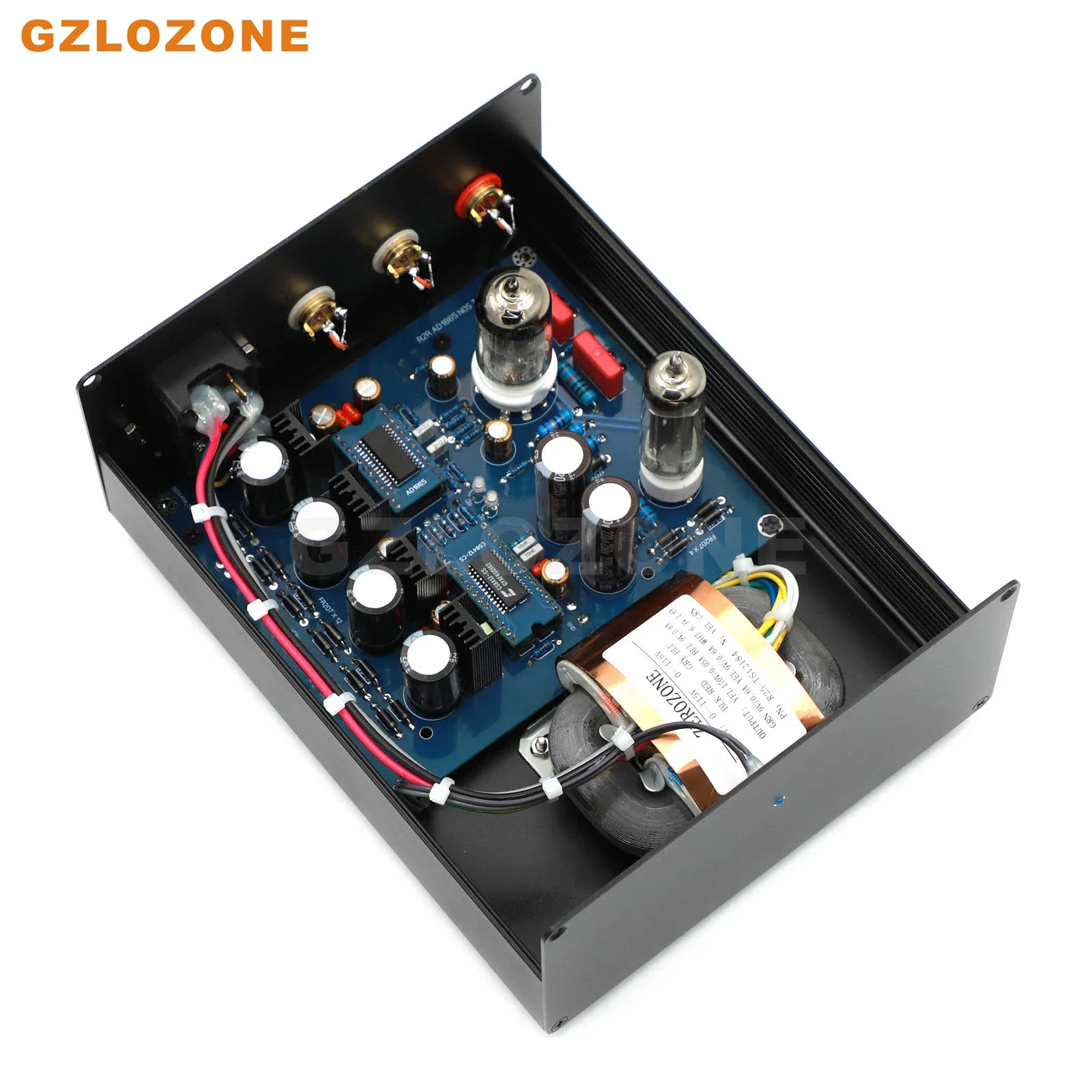 R2R NOS AD1865+CS8412 Architecture Audio decoder 6N11+6Z4 Tube DAC SILVER/BLACK (Optional)