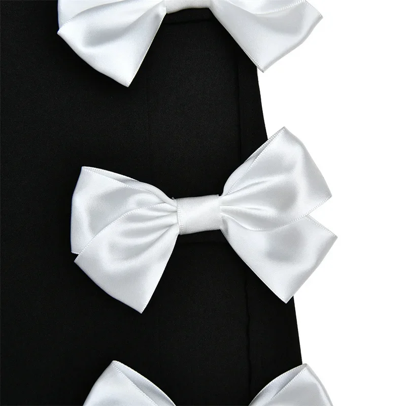 Mutterschaft eine Schulter Bandeau Kleid Damenmode sexy Schmetterling Bogen rücken frei Maxi kleid