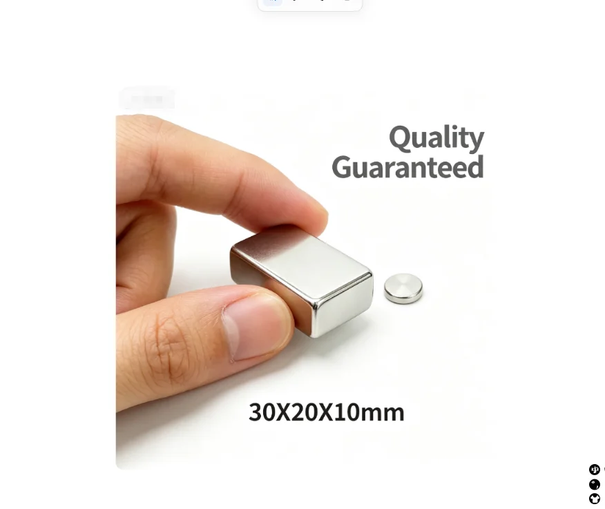 Premium 30x20x10mm Super Strong NdFeB Block Magnet for DIY, Powerful Handmade Crafts