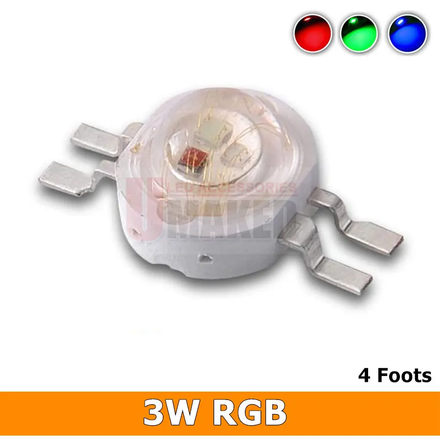 5pcs 3W-18W RGB RGBW RGBWW RGBWY RGBWYV High Power LED Chip 4/ 6 / 8 /10/12 pin Molding LED Stage Colorful Light Source Beads