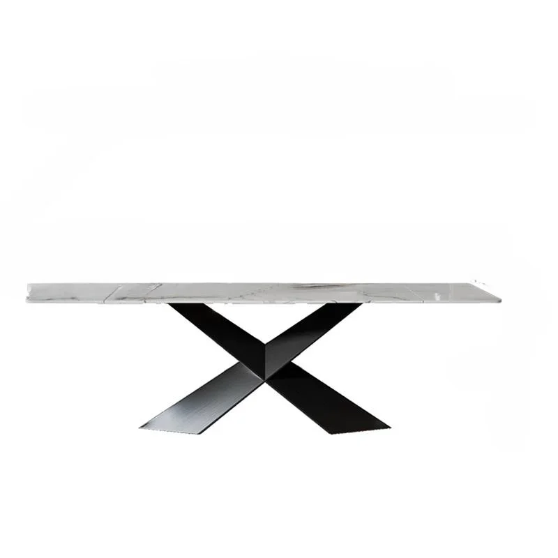 

Extension Rectangular Retractable Dining Table Modern Household Designer Slate Restaurant Table Space-Saving 테이블 Furniture