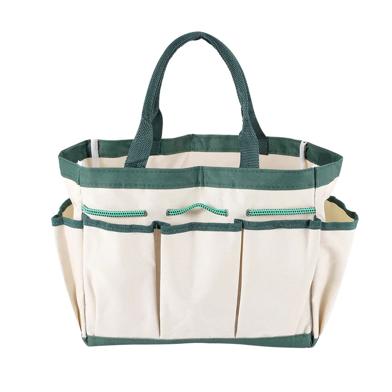 Garden Tool Tote Bag 8 Pockets 600D Oxford Portable Gardening Handbag Durable Lightweight Tool Organizer