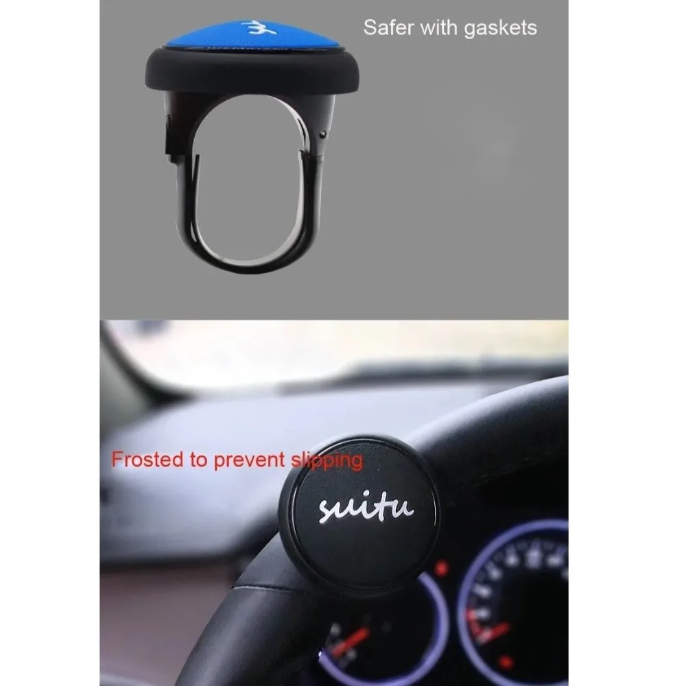 Premium Ball Bearing Automotive Booster 360° Rotation for Trucks Steering Wheel Spinner Knob One-Hand Turning Aid
