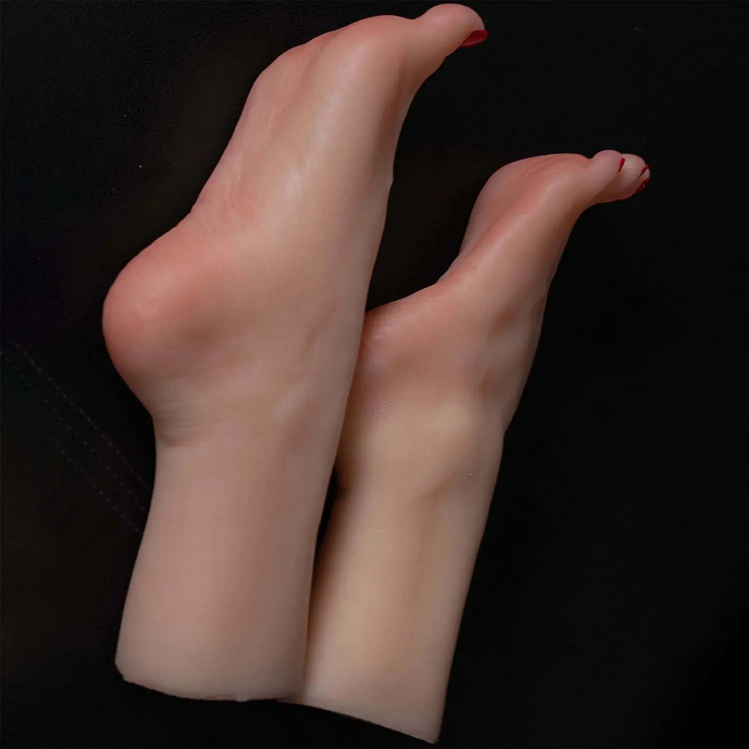 Ultra-Realistic Silicone Woman Foot Model with Skeleton Life Size Simulation Female Feet Mannequin for Nail Art Display Prop 350