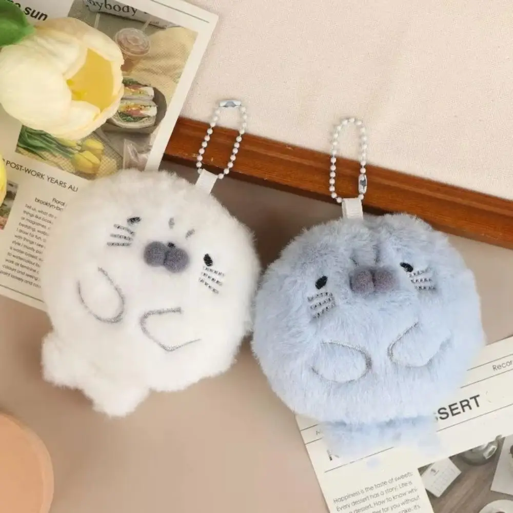 

Плюшевый брелок-подвеска в виде тюленя с металлическим кольцом, мягкая пушистая кукла-тюлень, милый ювелирный подарок, плюшевый брелок-тюлень для женщин и девочек