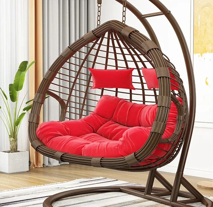 

Outdoor courtyard lazy cradle double hammock rattan chair