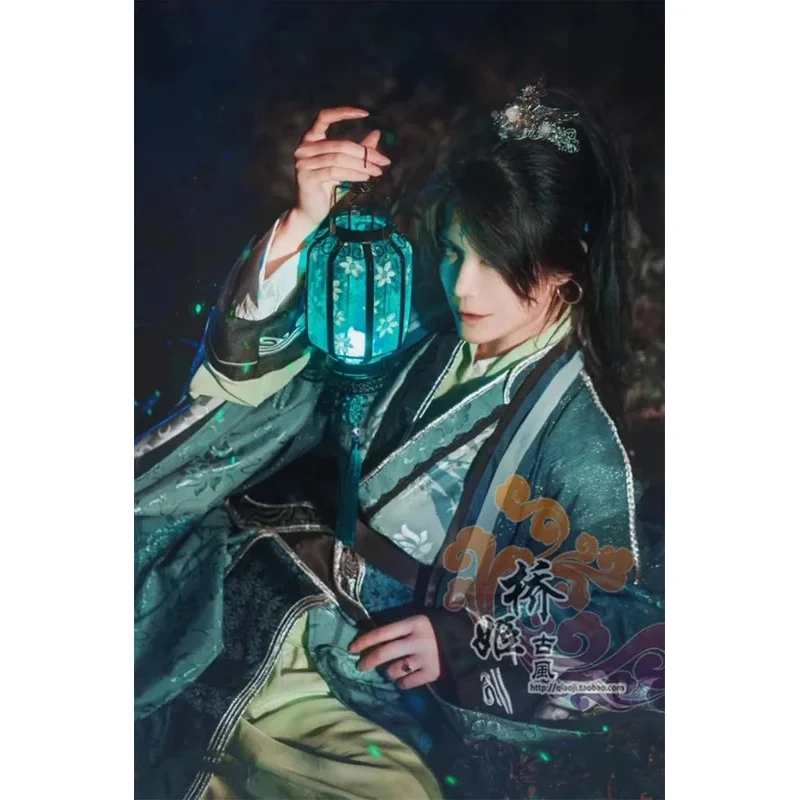 Disfraz de Anime Tian Guan Ci Qi Fu Rong, Hanfu chino antiguo, QiRong peluca, sombreros, Disfraces de Halloween, accesorios para mujeres y hombres