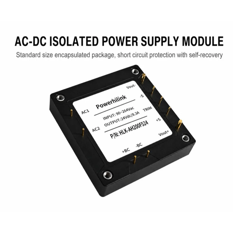 220V to 24V Regulated Single Channel 200W ACDC Half-Brick Isolated Power Supply Module AH200FS12/24/48