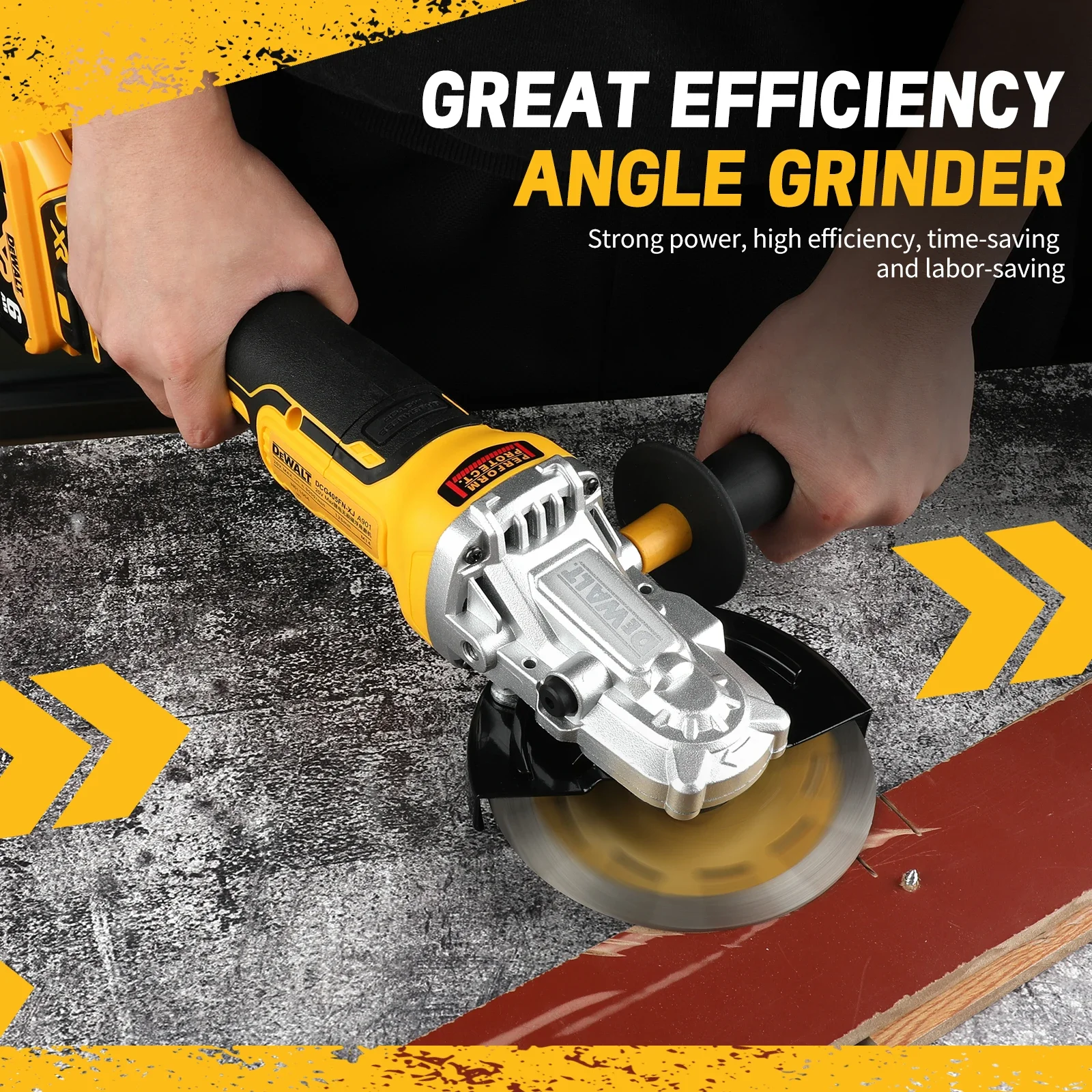 Dewalt DCG405FN Angle Grinder 125mm Brushless Lithium charged Industrial Special Polishing Flat Head Power 1Battery 1Charger