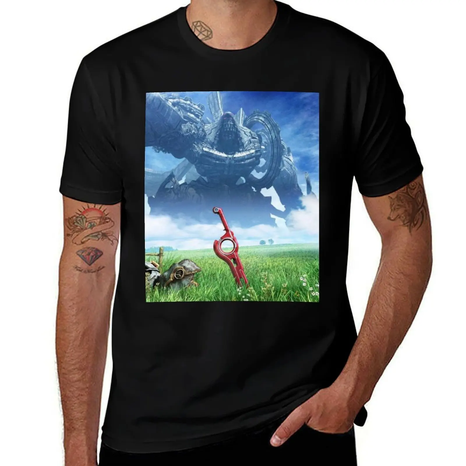 

xenoblade-chronicle T-Shirt cotton t shirts man 100% t shirt man casual t shirts for man cotton T-Shirt