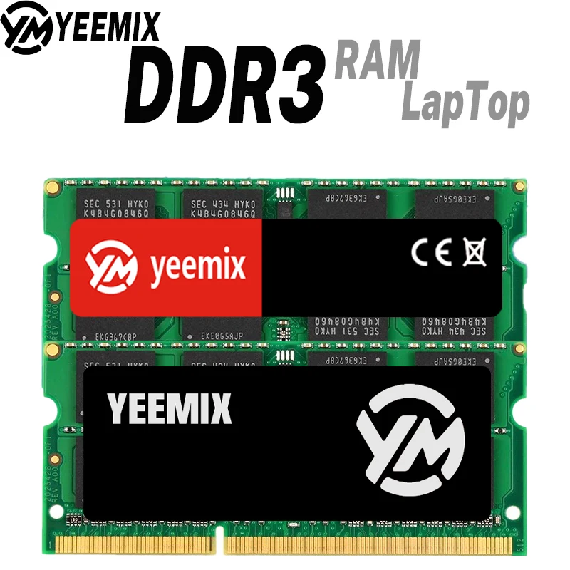 

YEEMIX DDR3 Оперативная память для ноутбука 8 ГБ 4 ГБ 1600 МГц 1333 МГц 1,5 В 240-контактная настольная память Udimm DIMM