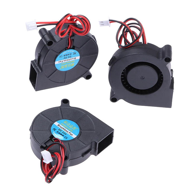 Wysokiej jakości DC 5V 12V 24V 5015 Turbo wentylator wytłaczarka dmuchawy o średnicy 5CM wysoka prędkość chłodzenia wentylator odśrodkowy wentylator chłodzący