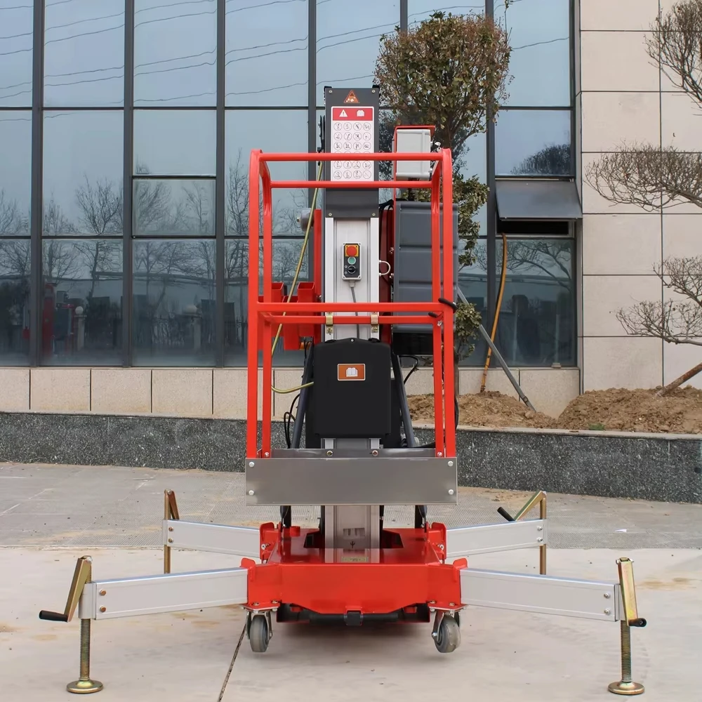2-8 M Aluminum Alloy Lift Tables Vertical Lifting Platform Single Double Mast Column Work Platform Lifts Load Capacity