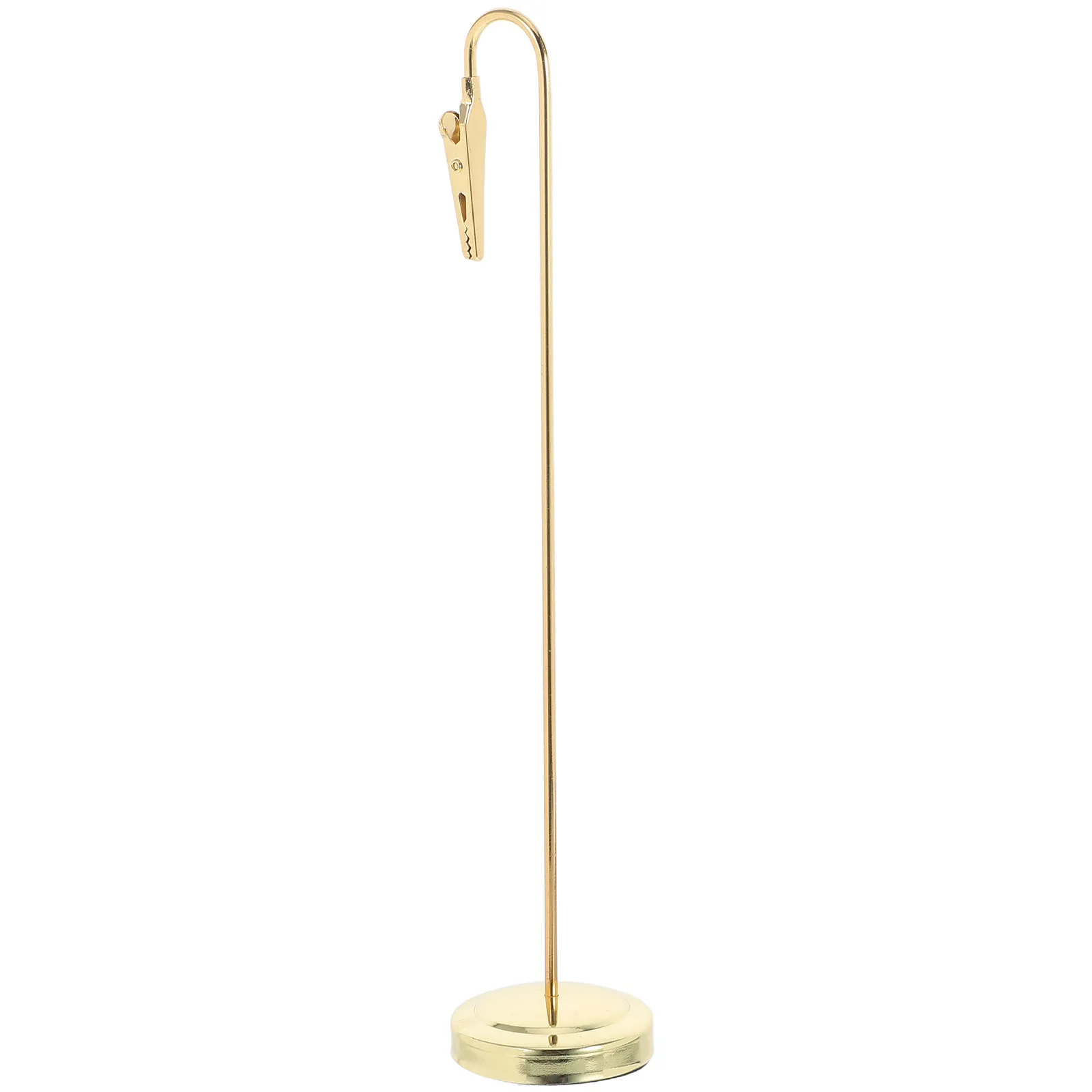 Metal Memo Clip Holder Stand Alligator Clasp Desktop Note Card Table Number Sign Holder for Office Wedding Restaurant Golden