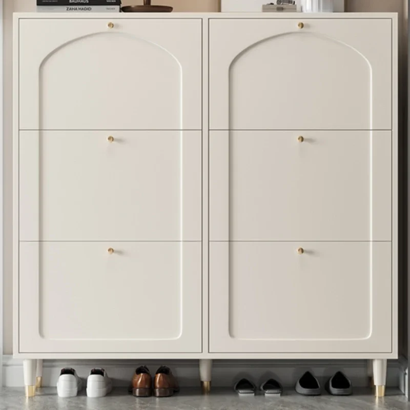 

White Ultra Thin Shoe Rack Minimalist Small Fashion Apartment Unique Shoe Cabinets Design Onement Prateleiras Home Furnitures