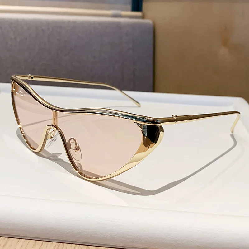 Rimless Y2K Style Sunglasses Rectangle Fashion Popular Women Men Shades Square Sun Glasses for Female Male Oculos Metal Frame view 6