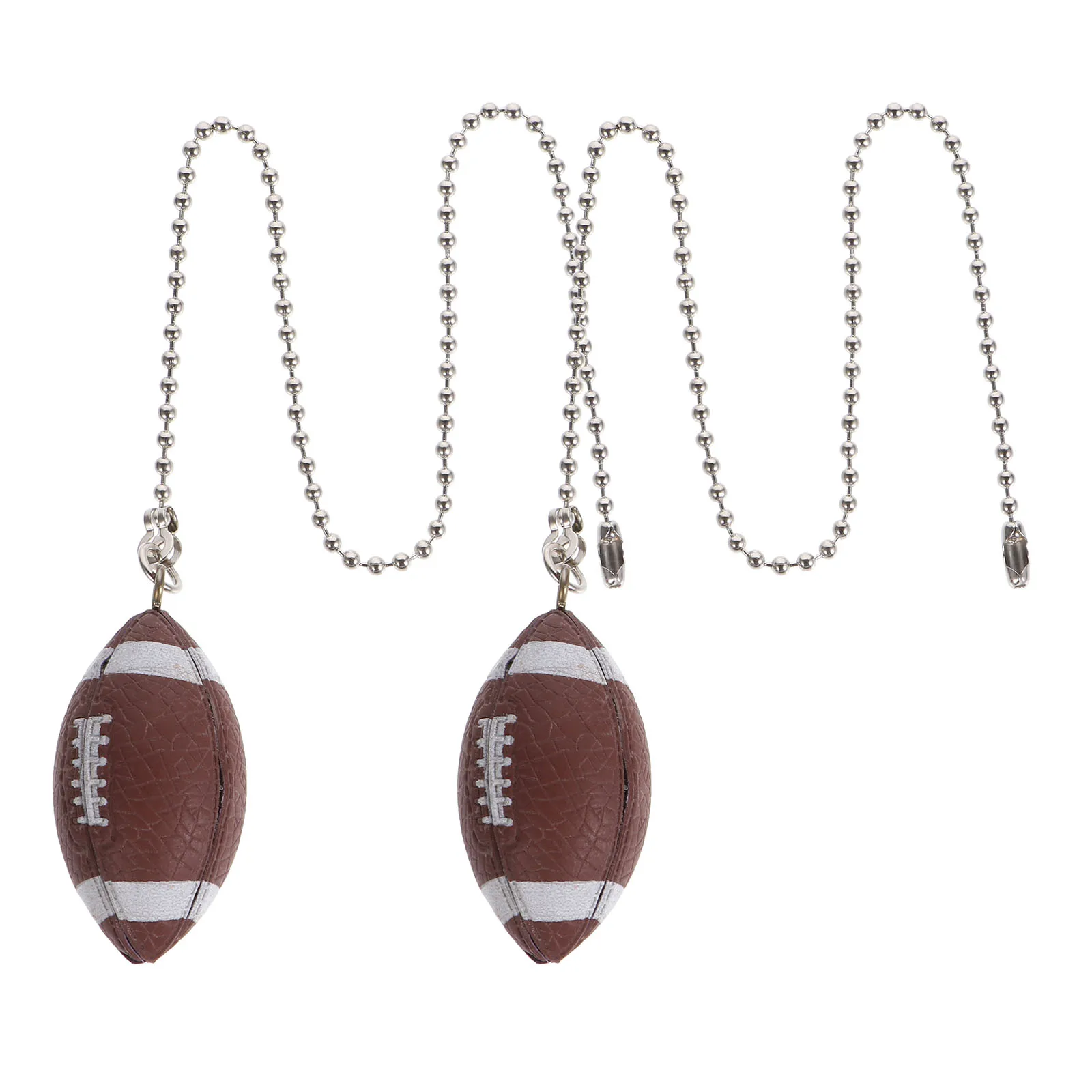 

2pcs Rugby Shape Decorative Pendant Chain For Ceiling Fan Lamp Hanging Home Bar Cafe Workshop Decor Lighting Fixture Hardware