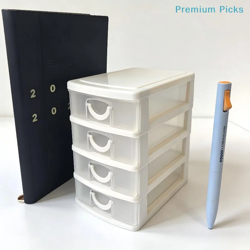 portableSpace-Saving 4-Layer Jewelry Organizer Box with Transparent Drawers for Elegant Display