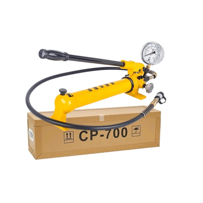 portable small high pressure manual hand 10,000 psi 700 bar hydraulic pump with pressure gauge 2 speed  power CP-700