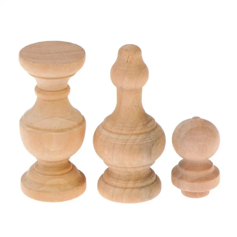 4pcs Natural Solid Wood Small Bridge Balusters Durable Furniture Stabilizers for Home Decor Craft DIY Furniture Makeover