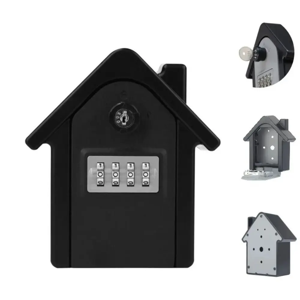 Resettable Combination Key Lock Box Waterproof Weatherproof Combination Lockbox Anti-double Opening Large Capacity