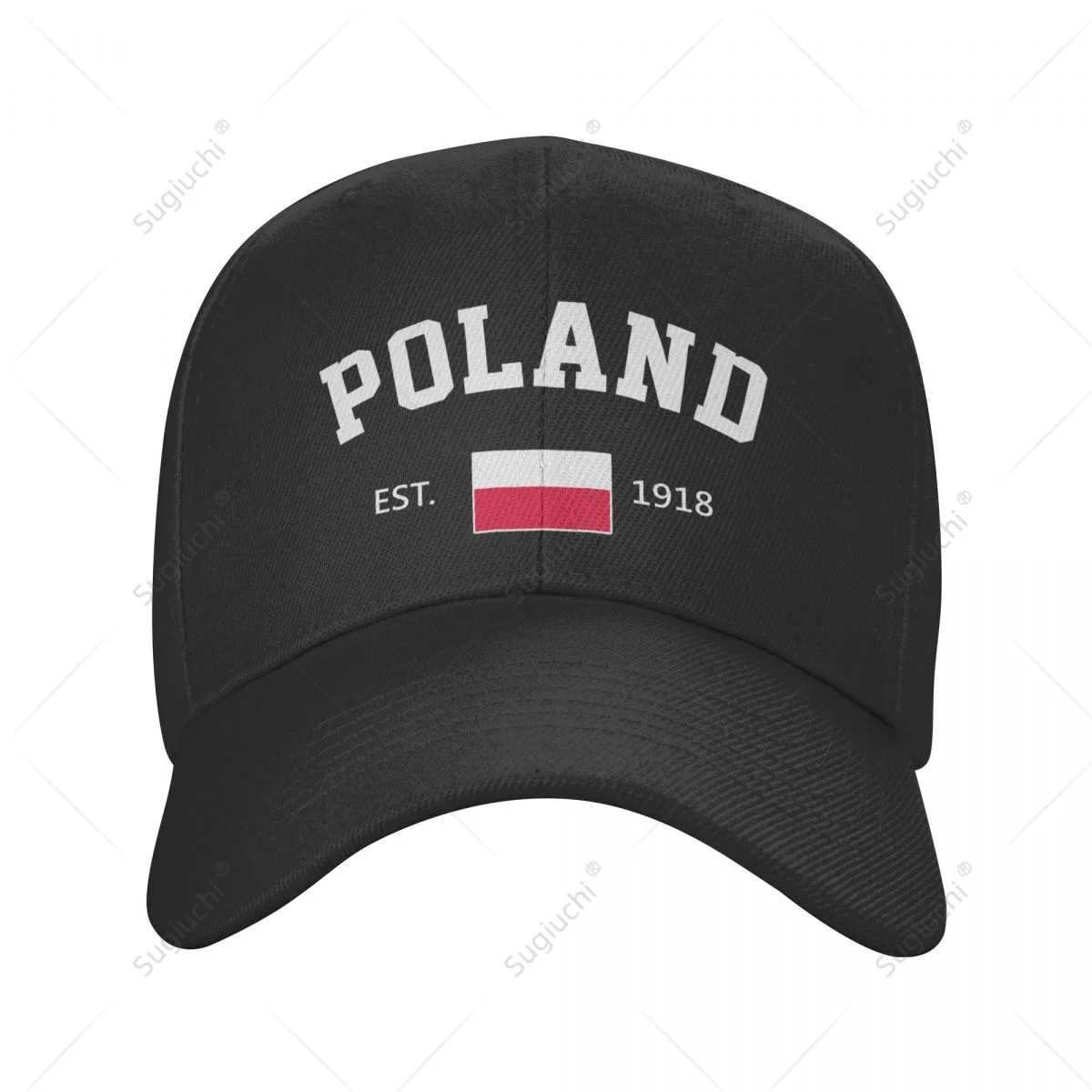 Baseball Cap Poland EST.1918 Independence Day Wild Sun Shade Peaked Adjustable Outdoor Caps