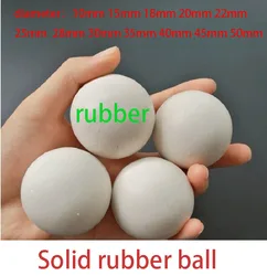 Rubber Ball Diameter 10/15/18/20/22/25/28/30/35/40/45/50mm White Solid Industrial Elastic Ball Industrial DIY Parts