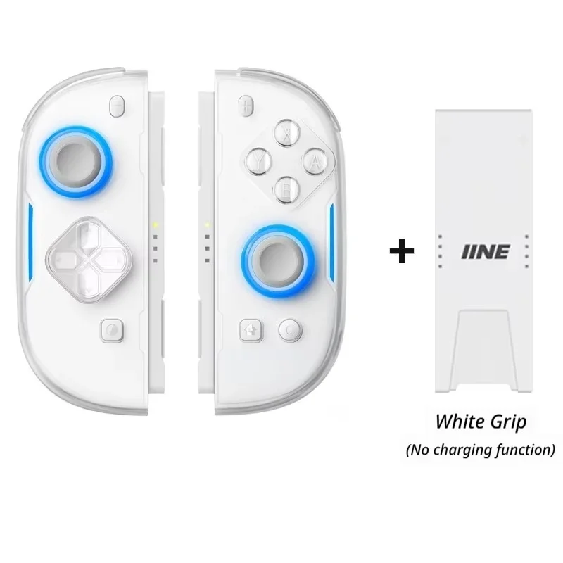 IINE Twin Lumina Wireless Joy-Con for Switch 2 Hall Effect Sticks Glacier White Split Controllers