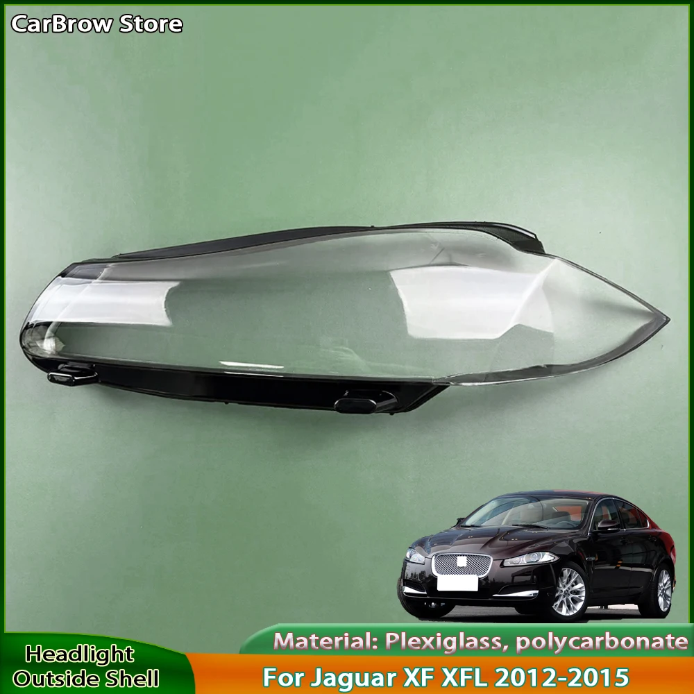 

Корпус фары из плексигласа для Jaguar XF XFL 2012 2013 2014 2015, крышка передней фары, прозрачный абажур, линза лампы