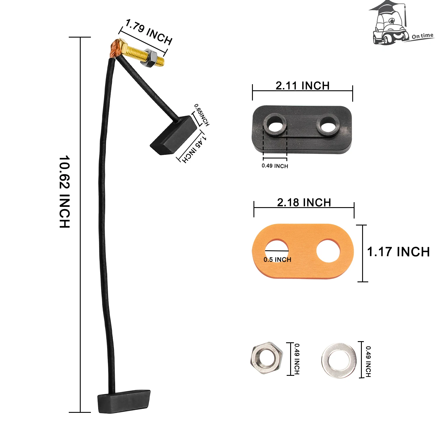 Kit de escova de carbono para motor de 48 e 36 volts para carrinho de golfe, adequado para carros de clube de 1994 a partir e OEM elétrico YAMAHA G8