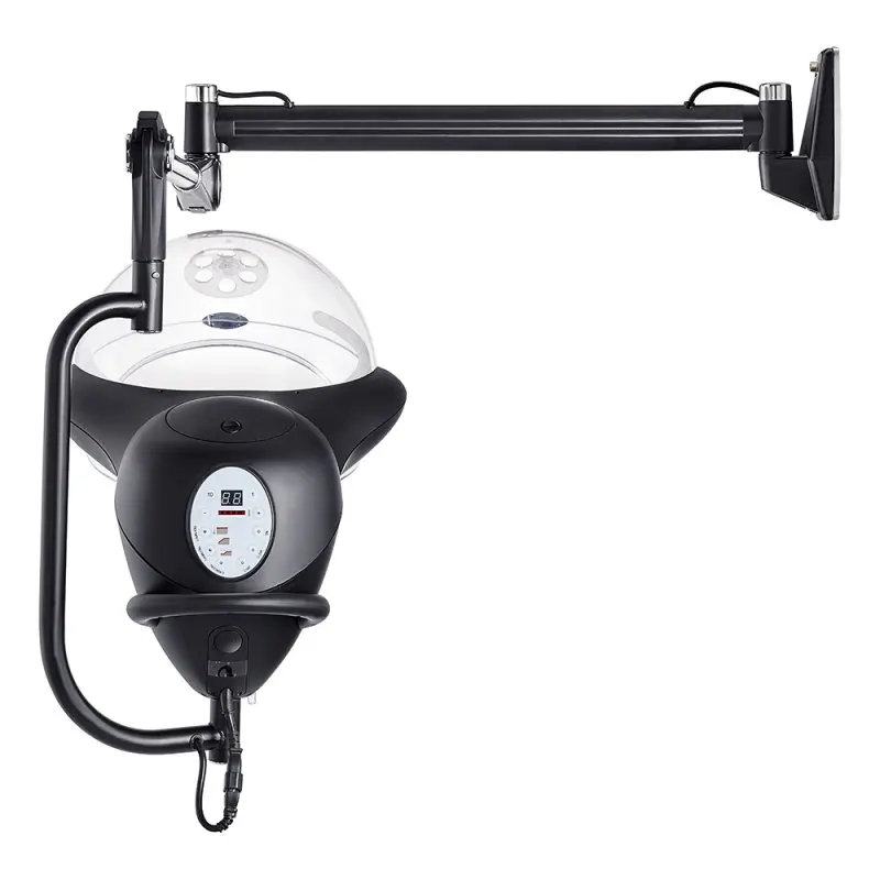 Professional Silver Hair Steamer Modern Beauty Equipment Barber Shop Wall Mounted