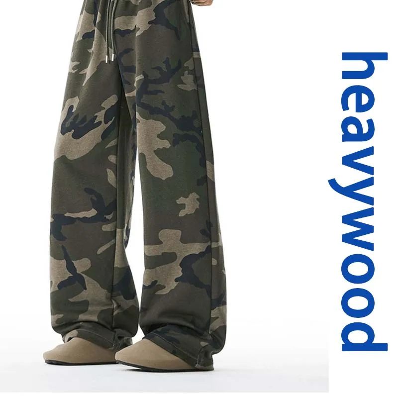 

Men's Camouflage Cargo Pants Sweatpants Outdoor Bunched Long Trousers Casual Autumn Multi-Pocket Durable Workwear Male Trouser