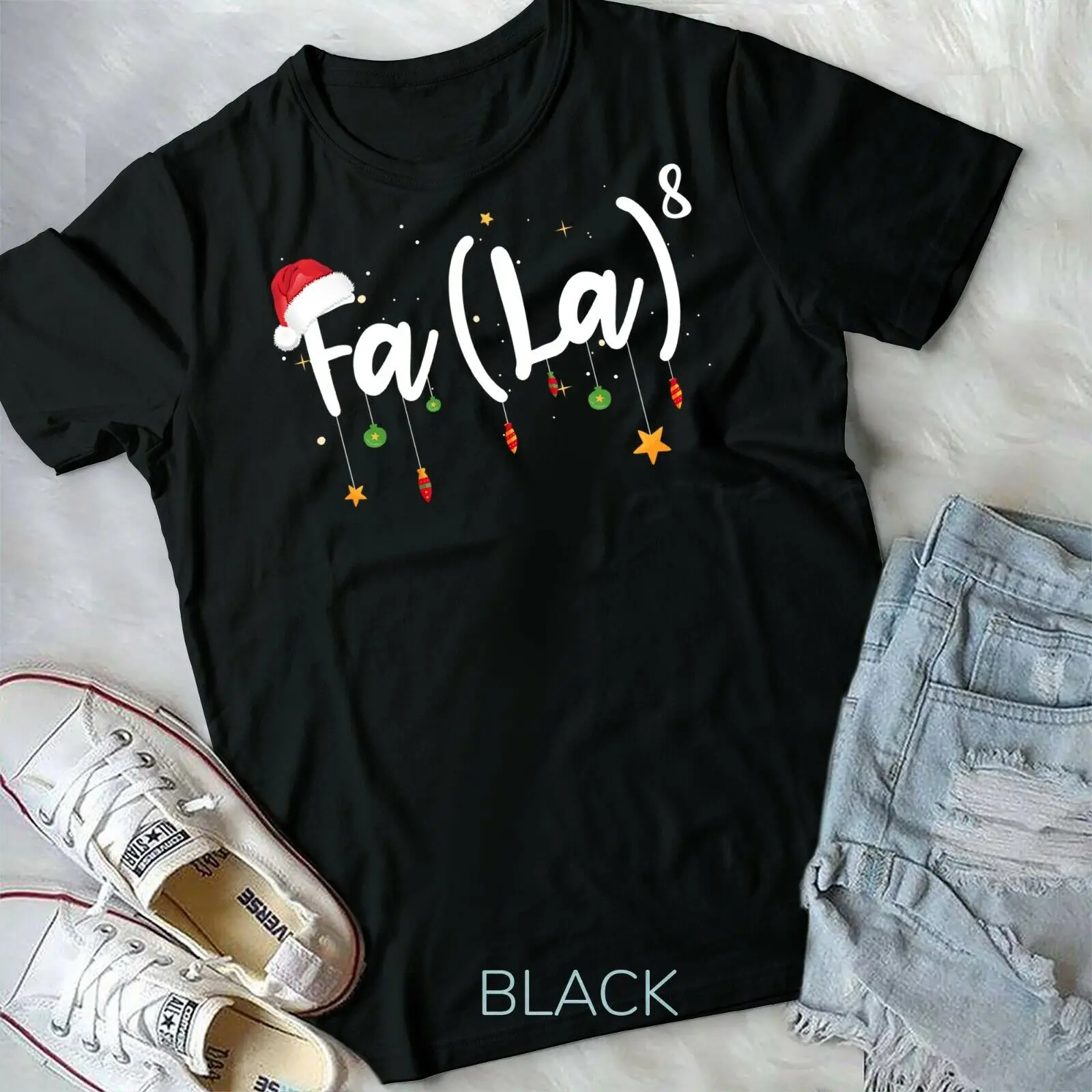 FA (LA)8 Funny Christmas Shirt Santa Fa La Math Gift - Unisex Form T-Shirt