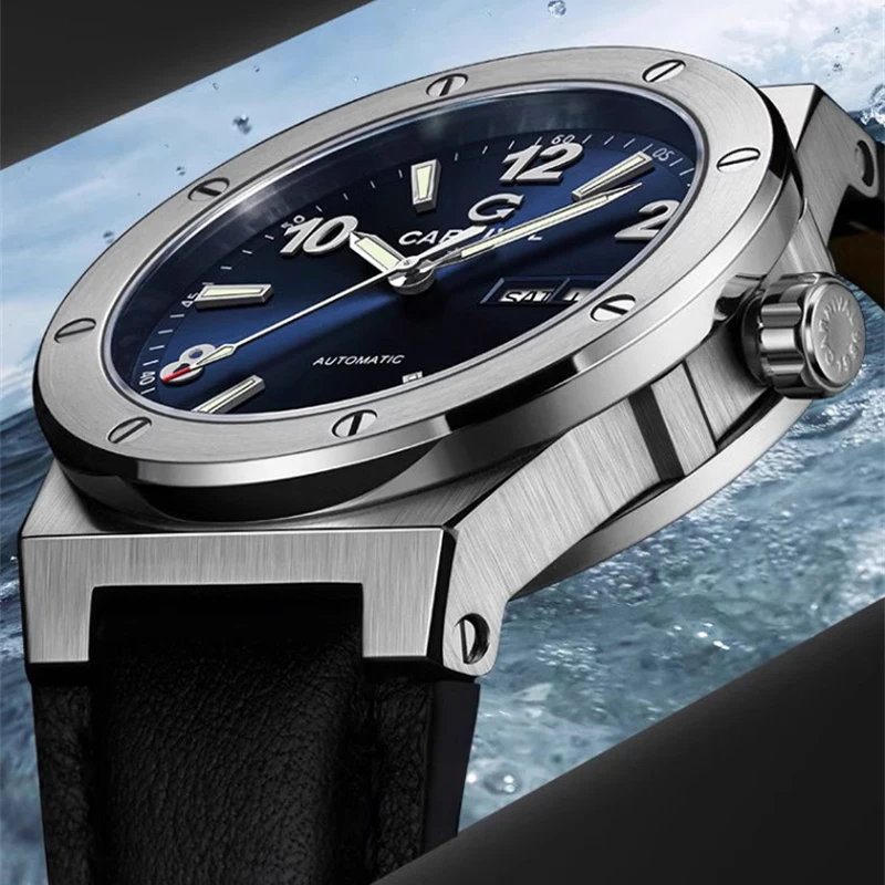 CARNIVAL Brand Mechanical Watch Luxury Sapphire Calendar Business MIYOTA Automatic Wristwatches 30m Waterproof for Men Reloj