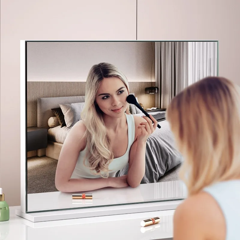Dressing Table Vanity Vanity Decoration Luxury Bedroom Makeup Living Room Heart Mirror Infinity Square Square Home Products