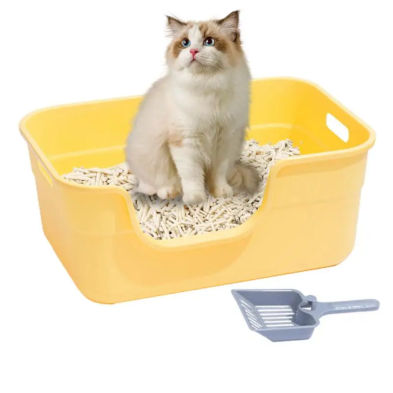 

Cat Litter Box Tray Extra Large Bathtub Cat Litter Box Large Capacity Splash-proof Cat Litter Box Pet Supplies Rabbits Kittens