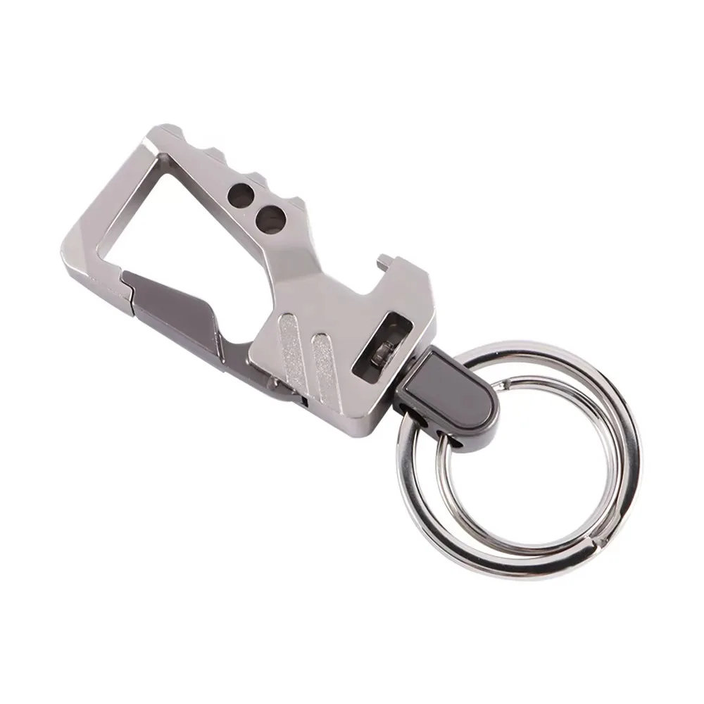 1Pcs New Multi-functional Key Chain Bottle Opener Carabiner Keyholders Metal Key Ring Car Accessories