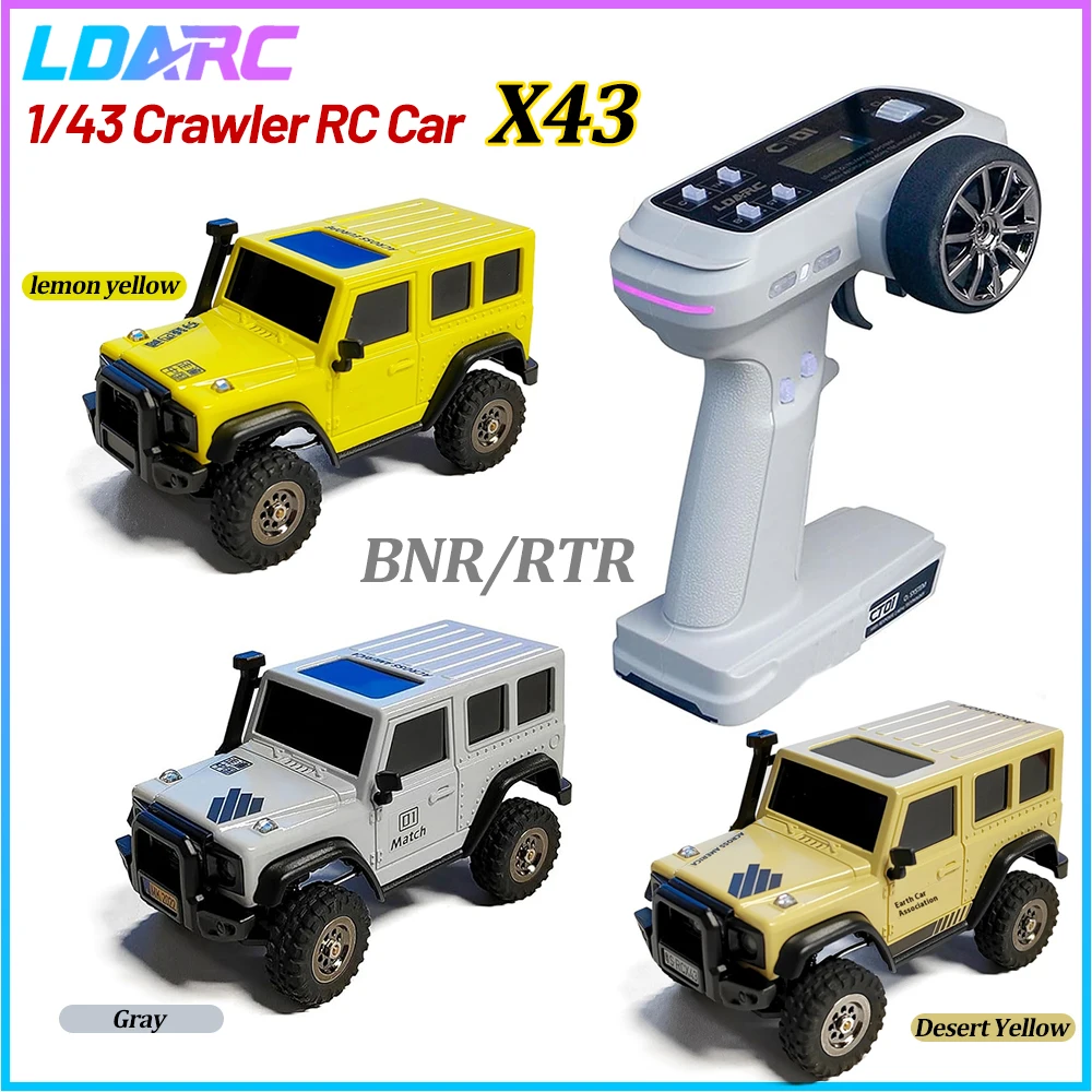 LDARC X43 1/43 MINI RC Electric Remote Control Model Car BNR/RTR Version 2.4GHZ Climbing Vehicle Toy Adult Children's Toys Gifts