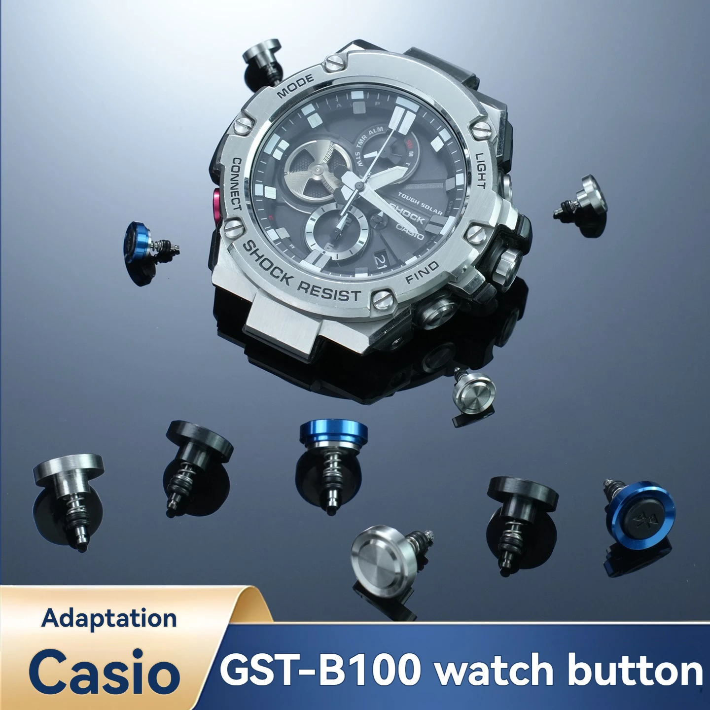 

Металлические боковые кнопки из нержавеющей стали 316 для Casio G-SHOCK GST-B100 (серия Iron Heart), прочные сменные кнопки для модернизации