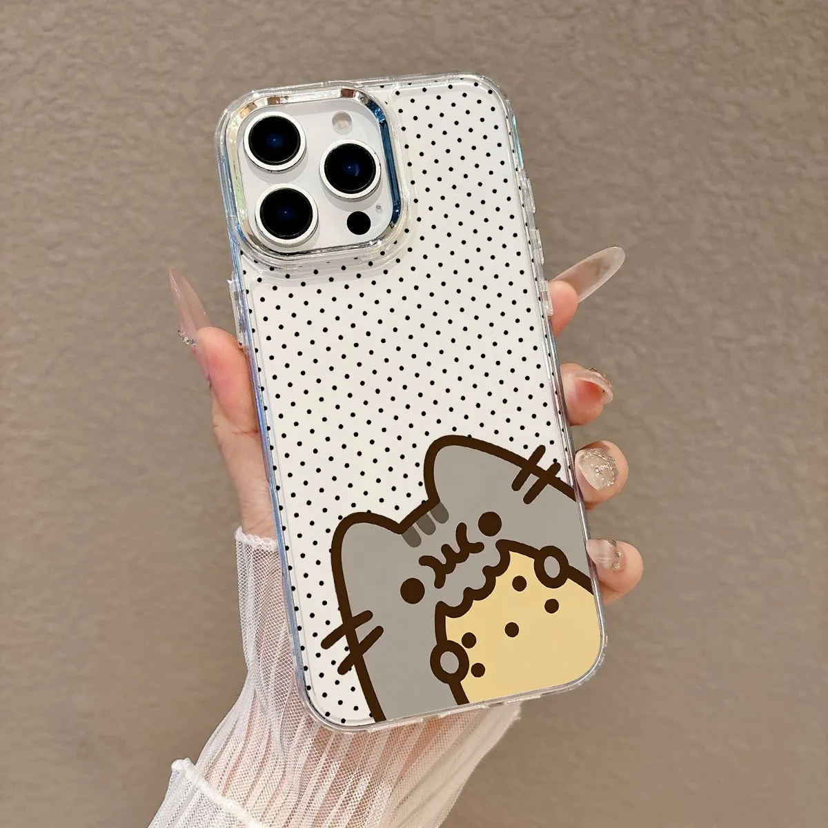Cute P-Pusheens Cat Phone Case for Samsung Galaxy A57 A56 A36 A26 A55 A35 A16 A54 A34 A25 A24 A15 A14 A05S A05 A73 A53 A33 4G 5G