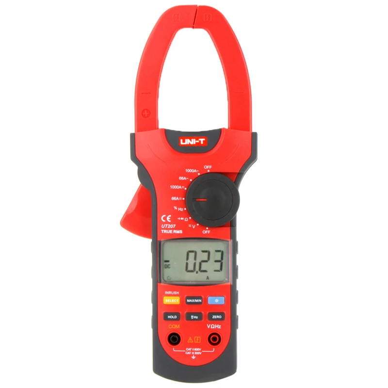 UNI-T UT207/UT208/UT209 1000A True RMS Digital Clamp Meter; AC/DC Ammeter, Resistance / Frequency/Temperature Test