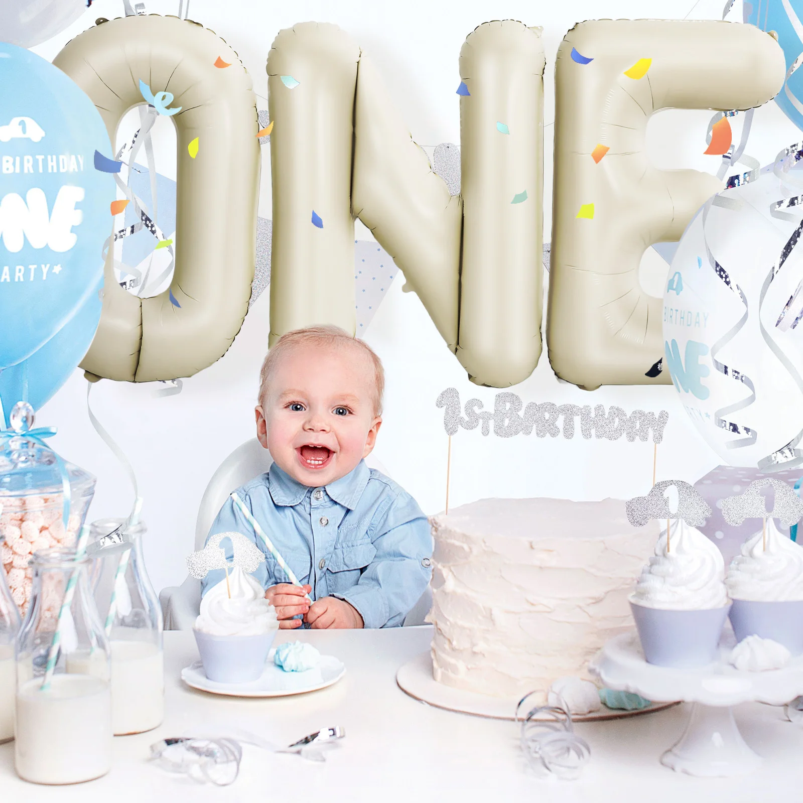 

Letter Balloons Aluminum Foil Large 40 Inch Stylish One Birthday Party Decoration First Birthday Supplies One Balloon