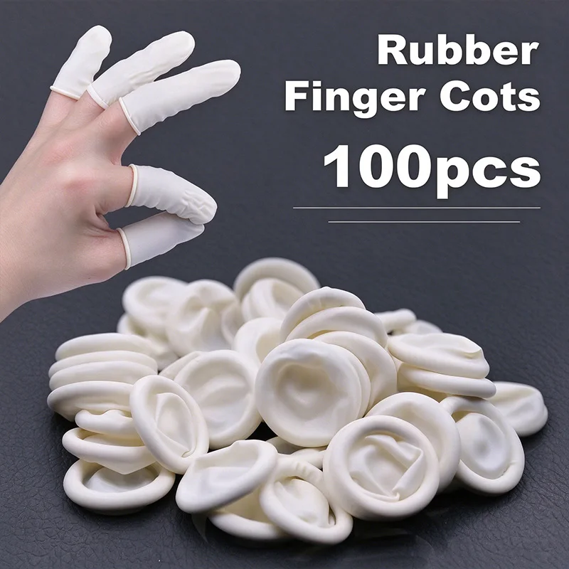 50/100Pcs Protective Fingertip Natural Rubber Gloves Disposable Latex Finger Cots for Watchmaker Watch Repair Tool